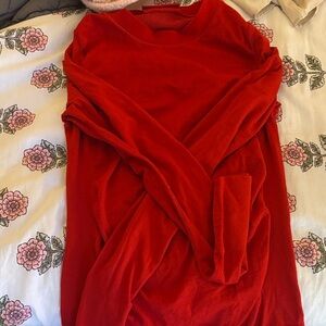 Athleta Red Long Sleeve Active Top